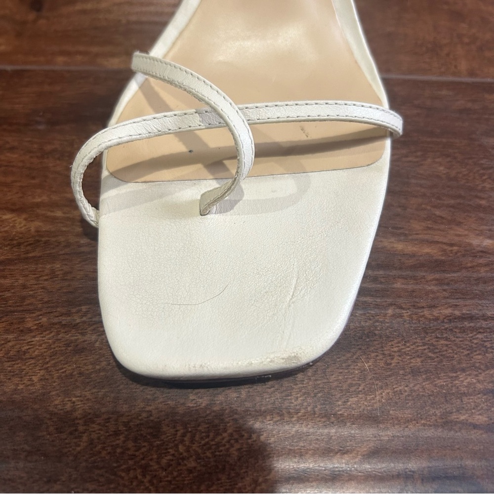 Reformation Gigi Strappy Mid Heel Sandal - White/Cream - Picture 7 of 15